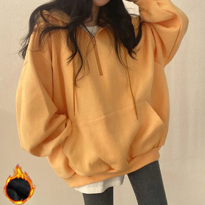 Luna Oversized Half-Zip Hoodie