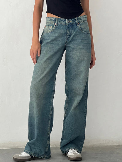 Nova Y2K Low Rise Baggy Jeans