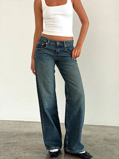 Nova Y2K Low Rise Baggy Jeans