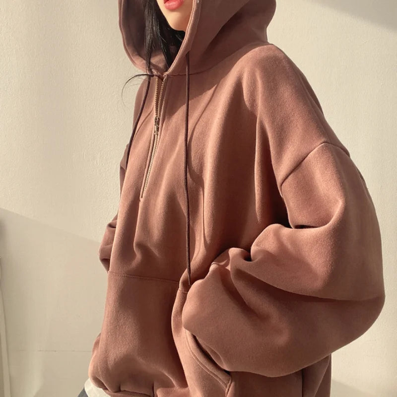 Luna Oversized Half-Zip Hoodie