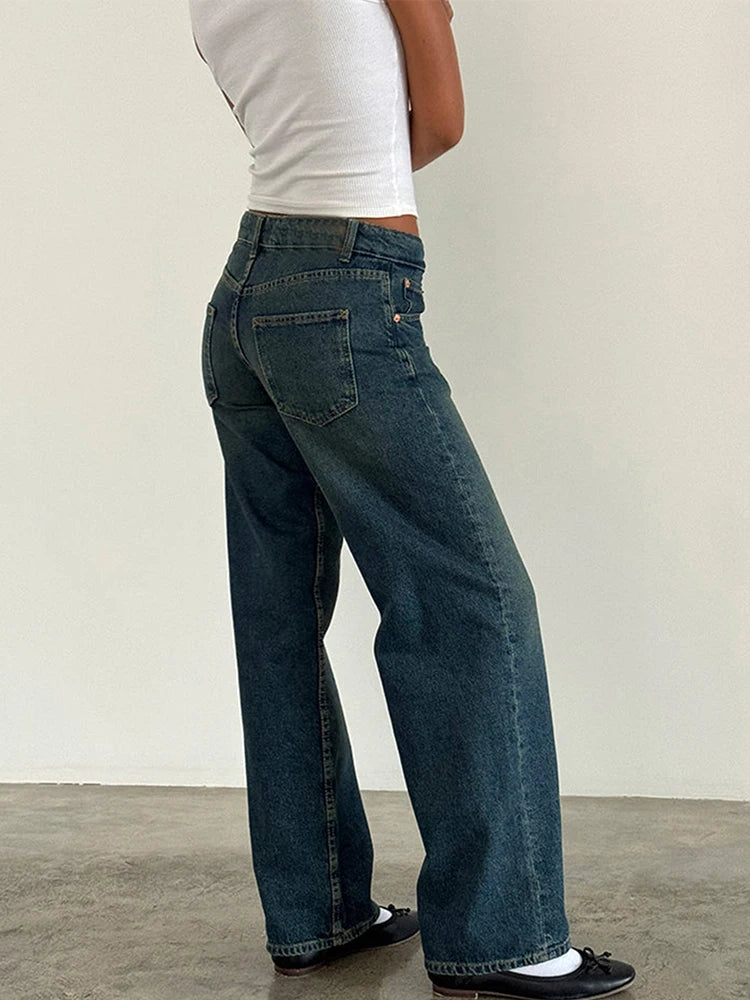 Nova Y2K Low Rise Baggy Jeans