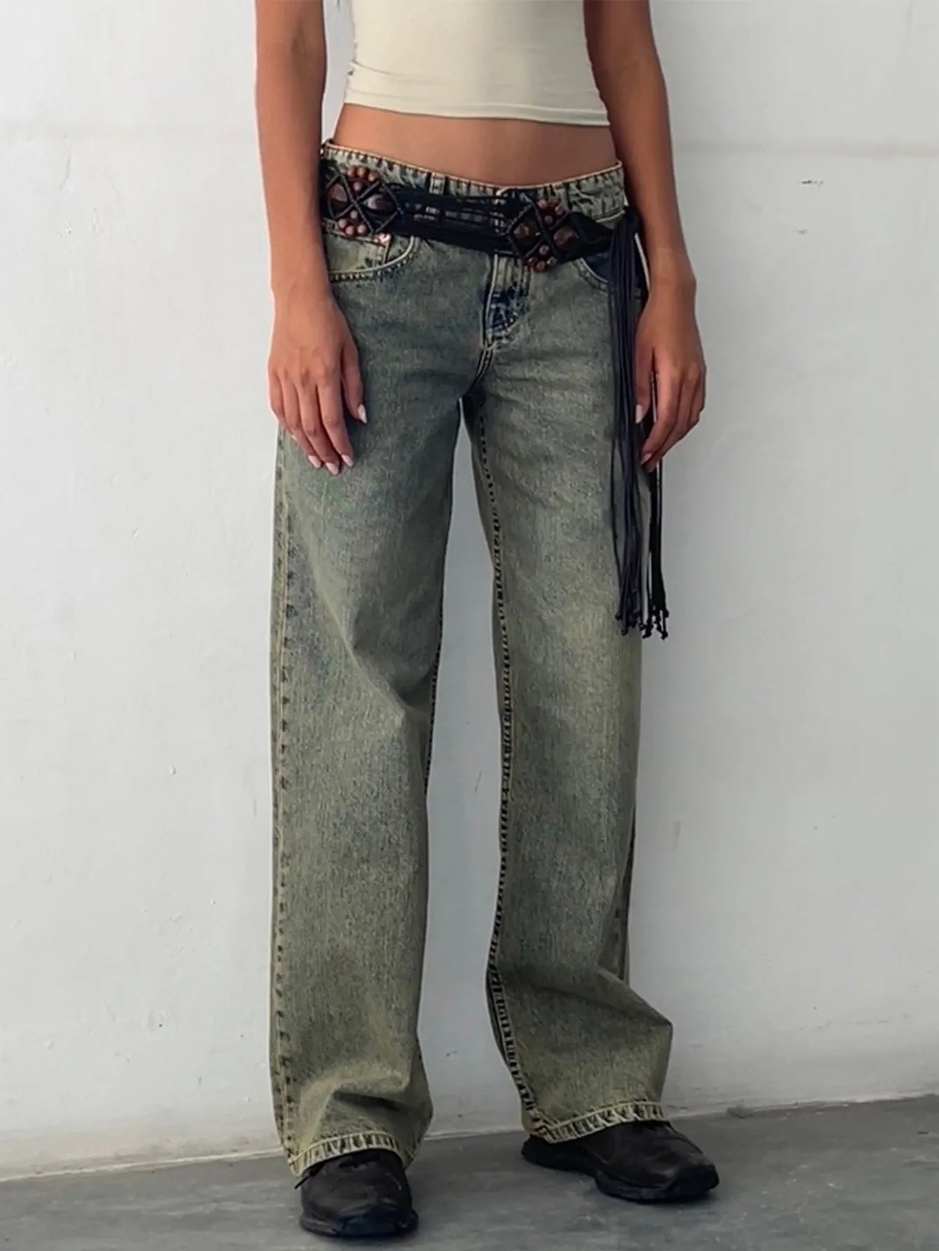 Nova Y2K Low Rise Baggy Jeans