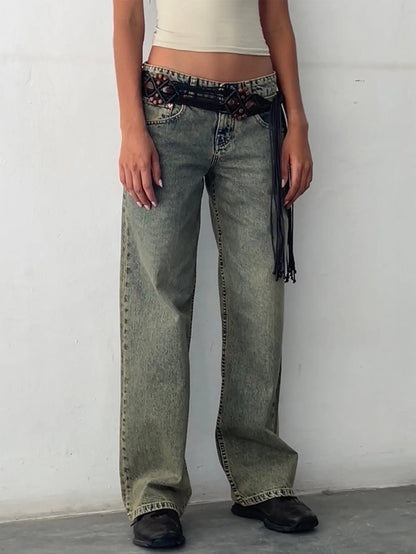 Nova Y2K Low Rise Baggy Jeans