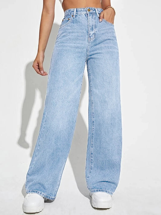 Elise High Waist Wide Leg Jeans