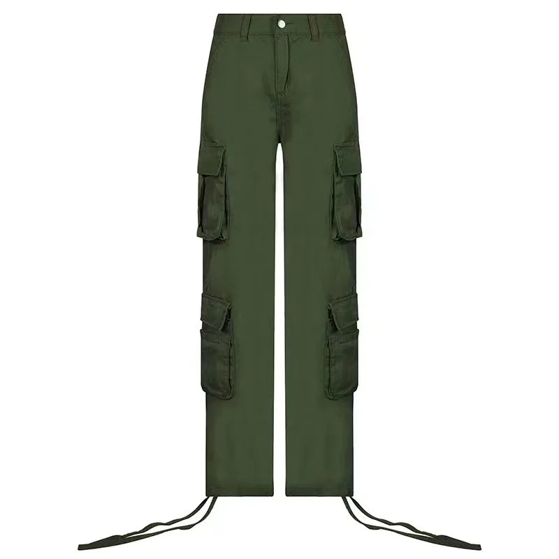 Riley Low Waist Denim Cargo Pants