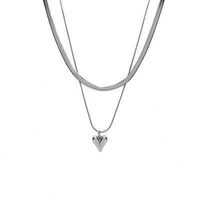 Amora Dubbele Hart Ketting