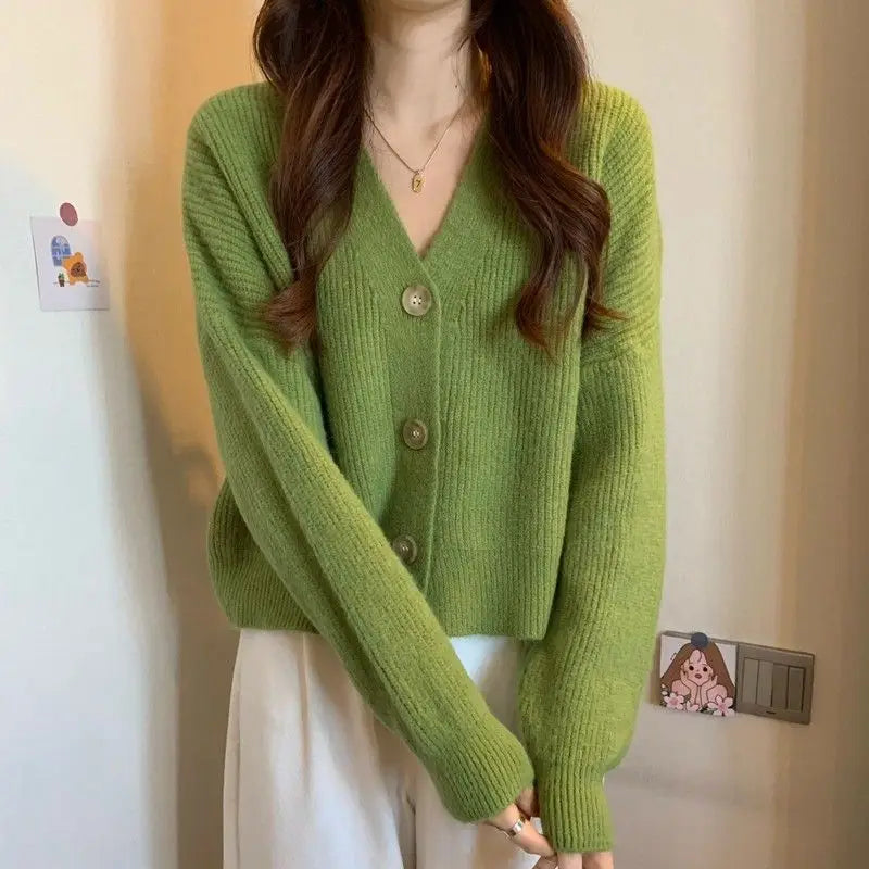 Mira V-Hals Gebreide Cardigan