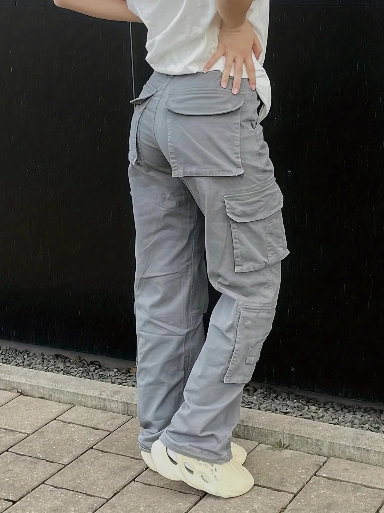 Riley Low Waist Denim Cargo Pants